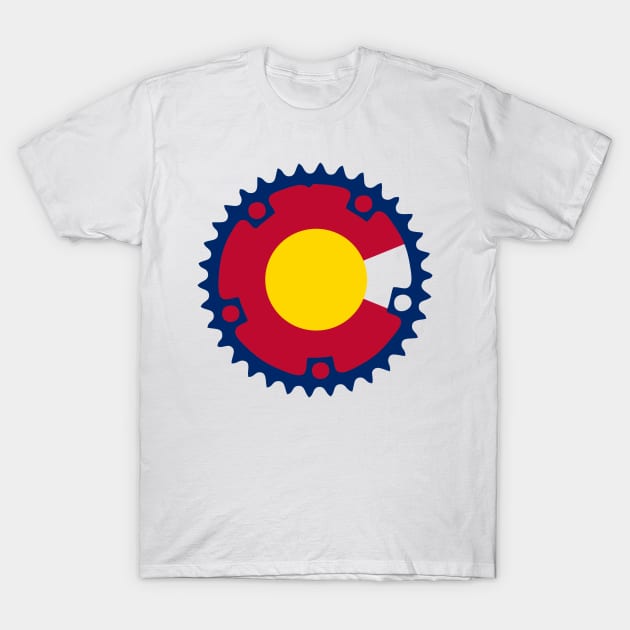 Chainring Colorado Flag T-Shirt by ColoRADo